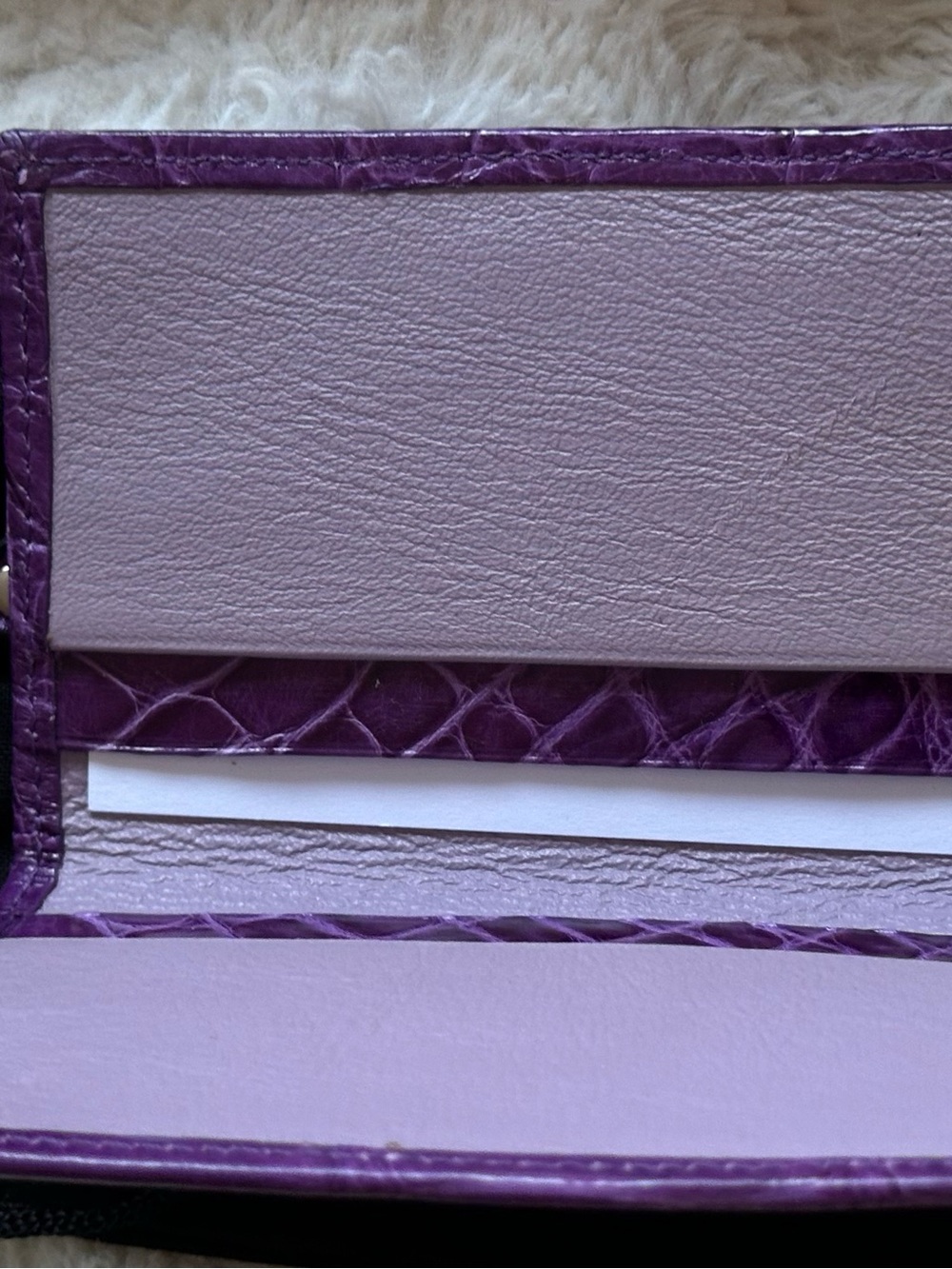 BIJAN PURPLE ALLIGATOR CARD HOLDER - Picture 8 of 12